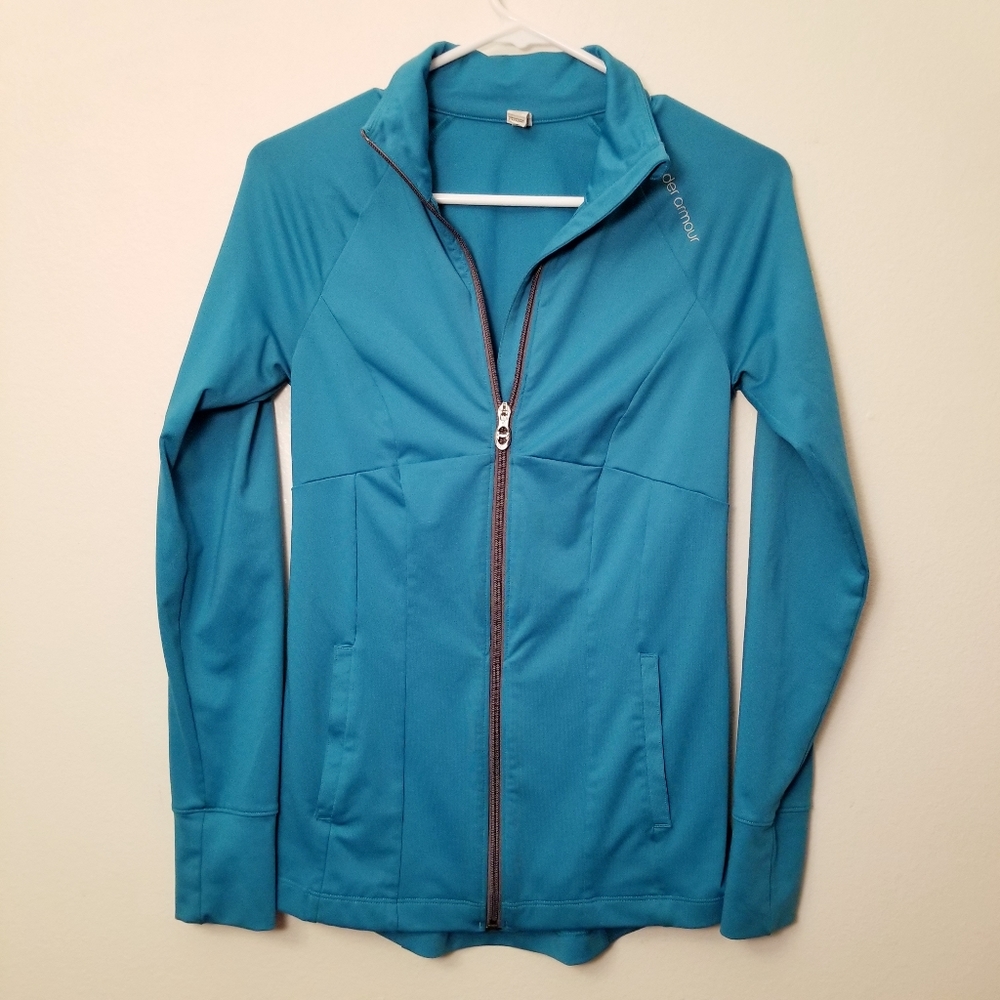 Under Armour XS Teal Full Zip Workout Jacket